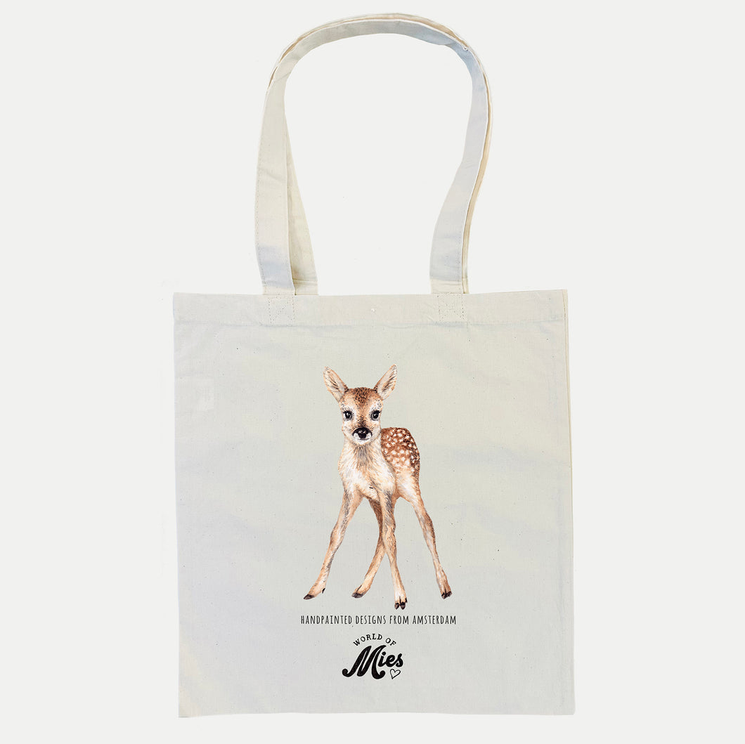 Canvas tote bag hertje