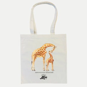Canvas tote bag giraf