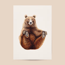 Load image into Gallery viewer, Poster brown bear
