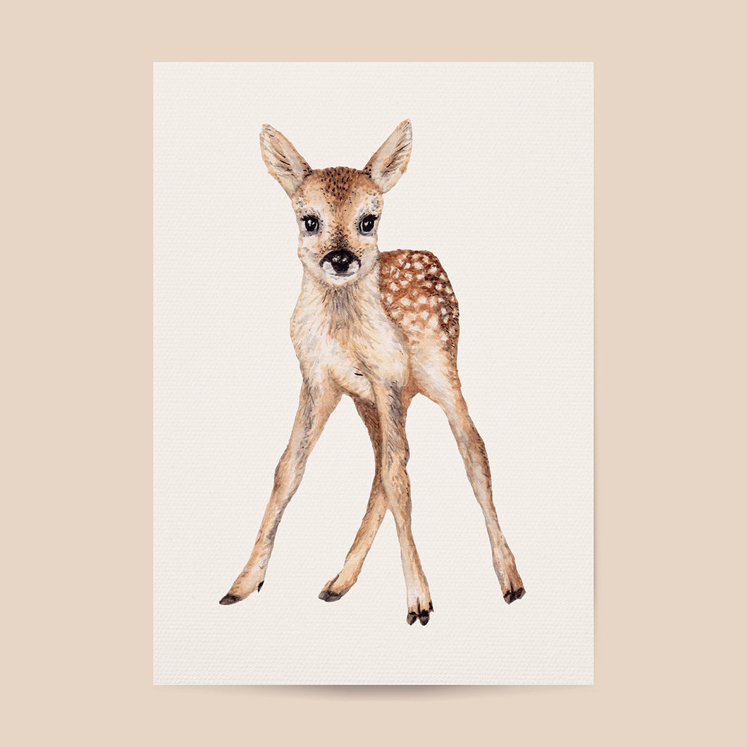 Poster bambi hertje - Art print