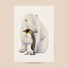 Load image into Gallery viewer, Poster polar bear and penguin
