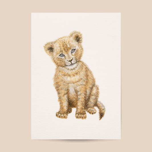 Poster lion cup
