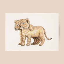 Afbeelding in Gallery-weergave laden, Poster leeuwtjes - Art print

