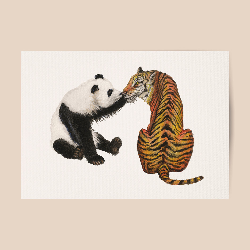 Poster Panda und Tiger