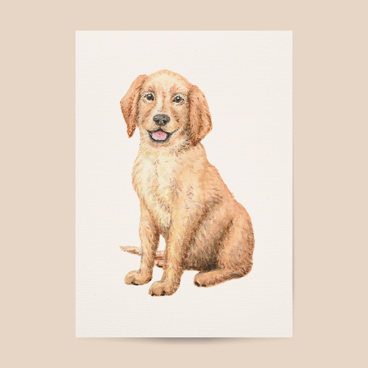 Tierposter mit Golden Retriever Welpen
