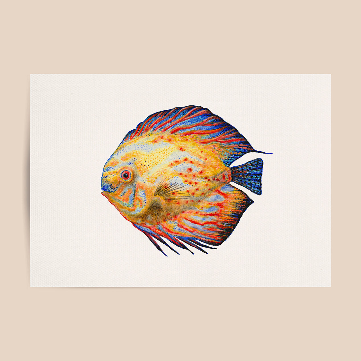 Poster tropische Fische blau / gelb