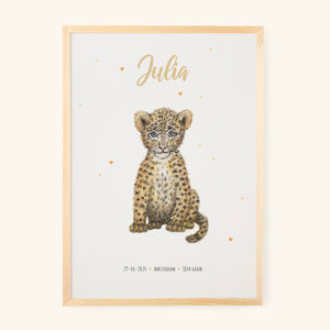 Poster baby luipaard - Art print