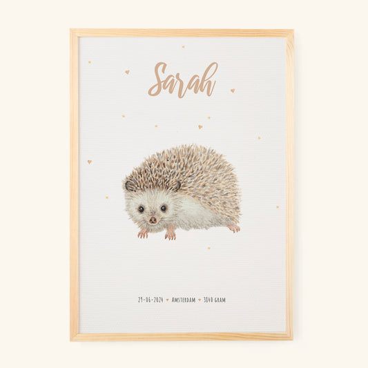 Geburtsposter Igel – personalisiert – A3