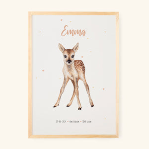 Poster bambi hertje - Art print