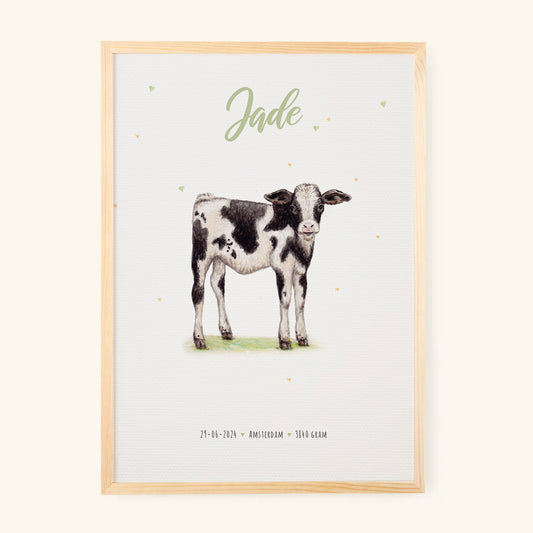 Geburtsposter Kalb – personalisiert – A3