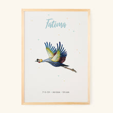 Afbeelding in Gallery-weergave laden, Geboorteposter kraanvogel - gepersonaliseerd - A3
