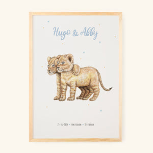 Poster leeuwtjes - Art print