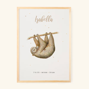 Poster luiaard - Art print