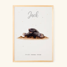 Load image into Gallery viewer, Birth poster mole - personalized - A3

