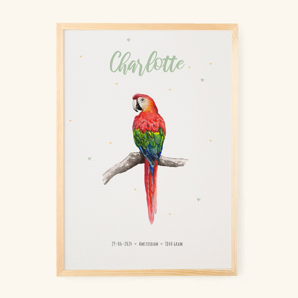 Poster papegaai - Art print