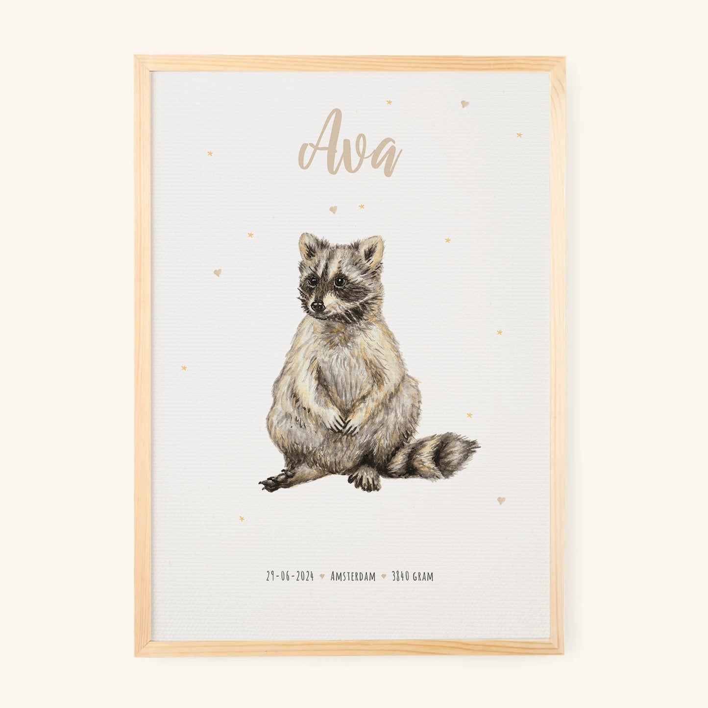 Tierposter mit Waschbär