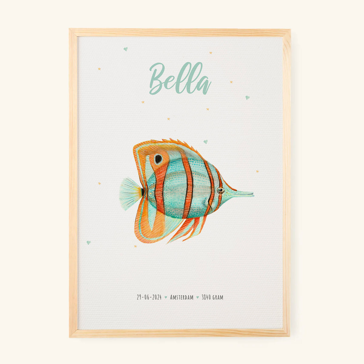 Poster tropische Fische blau / orange