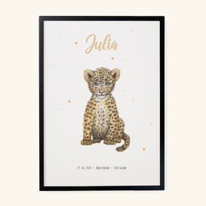 Poster baby luipaard - Art print