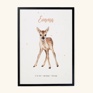 Poster bambi hertje - Art print