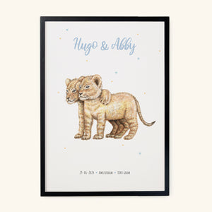 Poster leeuwtjes - Art print