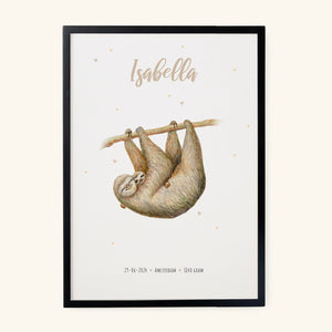 Poster luiaard - Art print