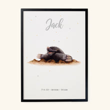 Load image into Gallery viewer, Birth poster mole - personalized - A3
