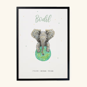 Poster olifant - Art print