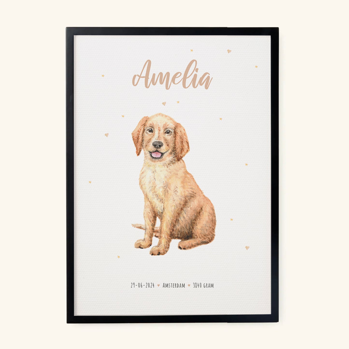 Tierposter mit Golden Retriever Welpen