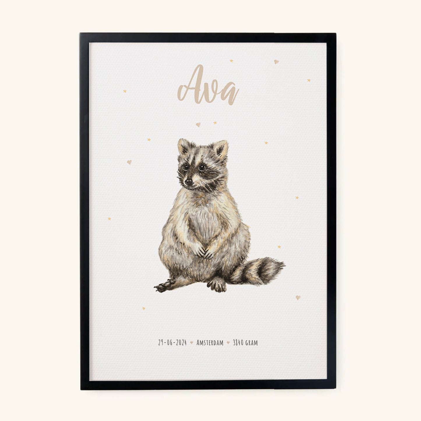 Tierposter mit Waschbär