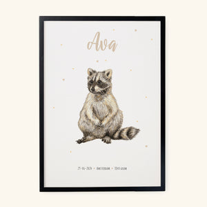 Poster wasbeer - Art print