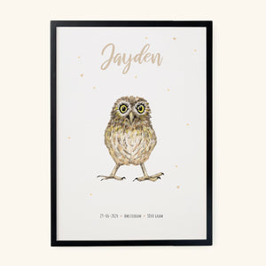 Poster uil - Art print