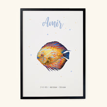 Lade das Bild in den Galerie-Viewer, Poster tropische Fische blau / gelb

