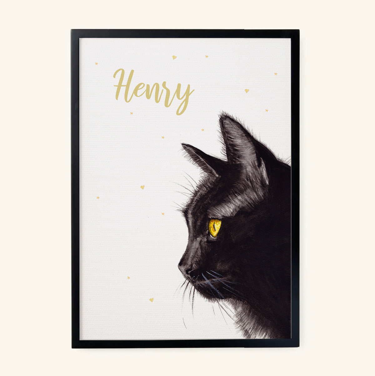 Tierposter mit schwarzer Katze