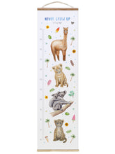 Load image into Gallery viewer, Personalised growth chart tropical animals with name
