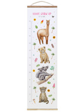 Load image into Gallery viewer, Personalised growth chart tropical animals with name
