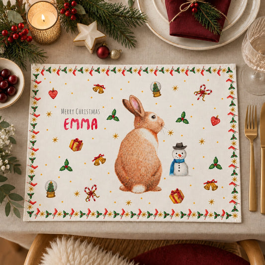 4 Christmas placemats with name