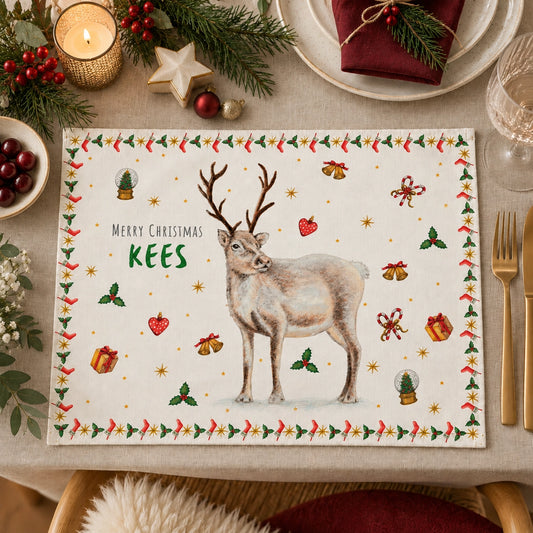 4 Christmas placemats with name