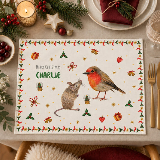 4 Christmas placemats with name