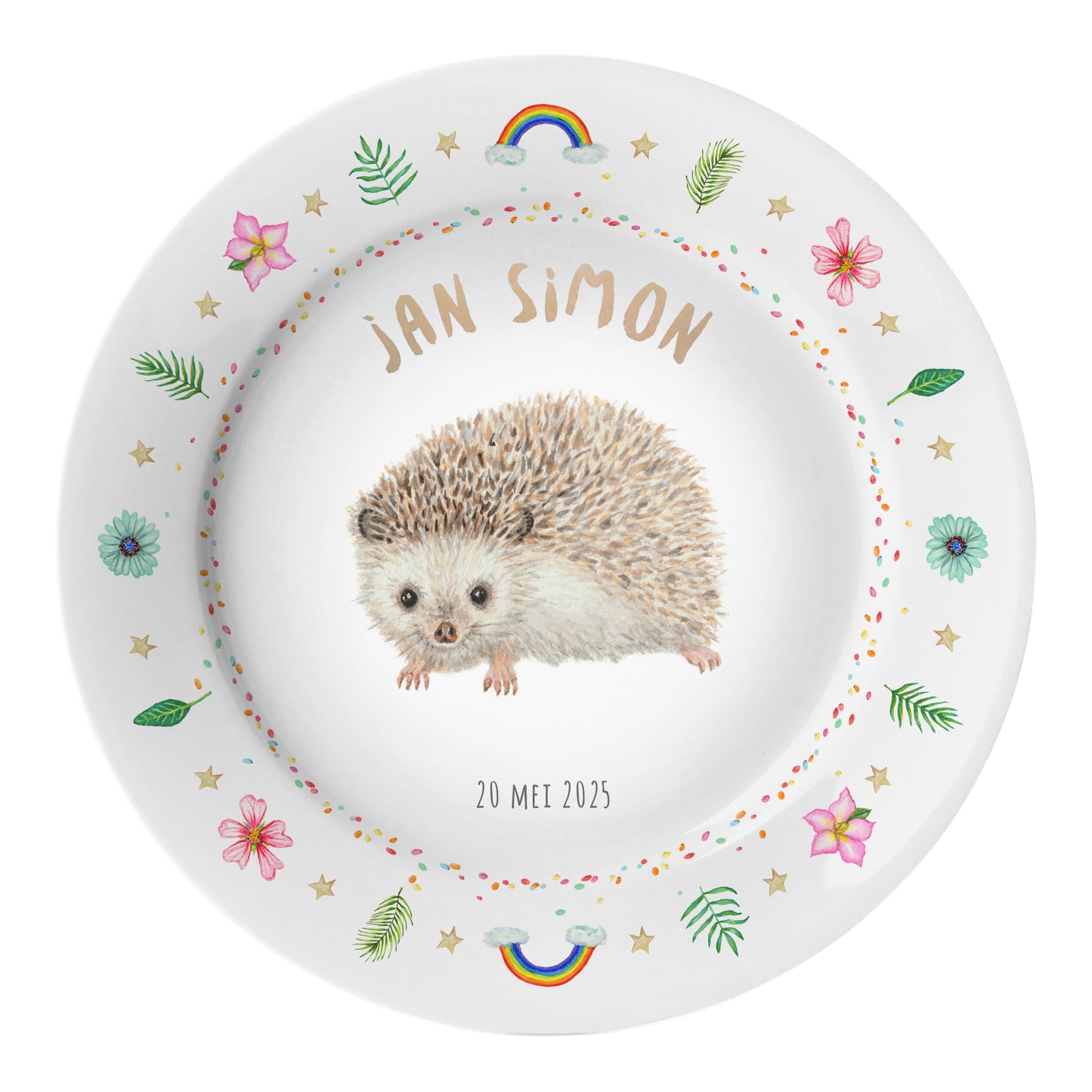Children's plate bear with name