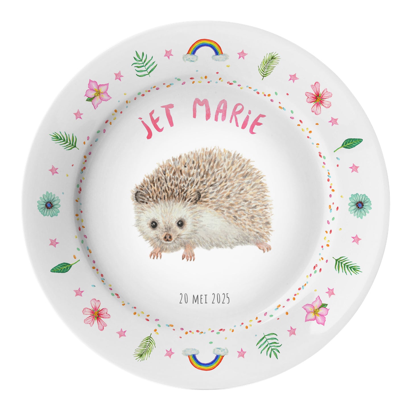 Children's plate bear with name