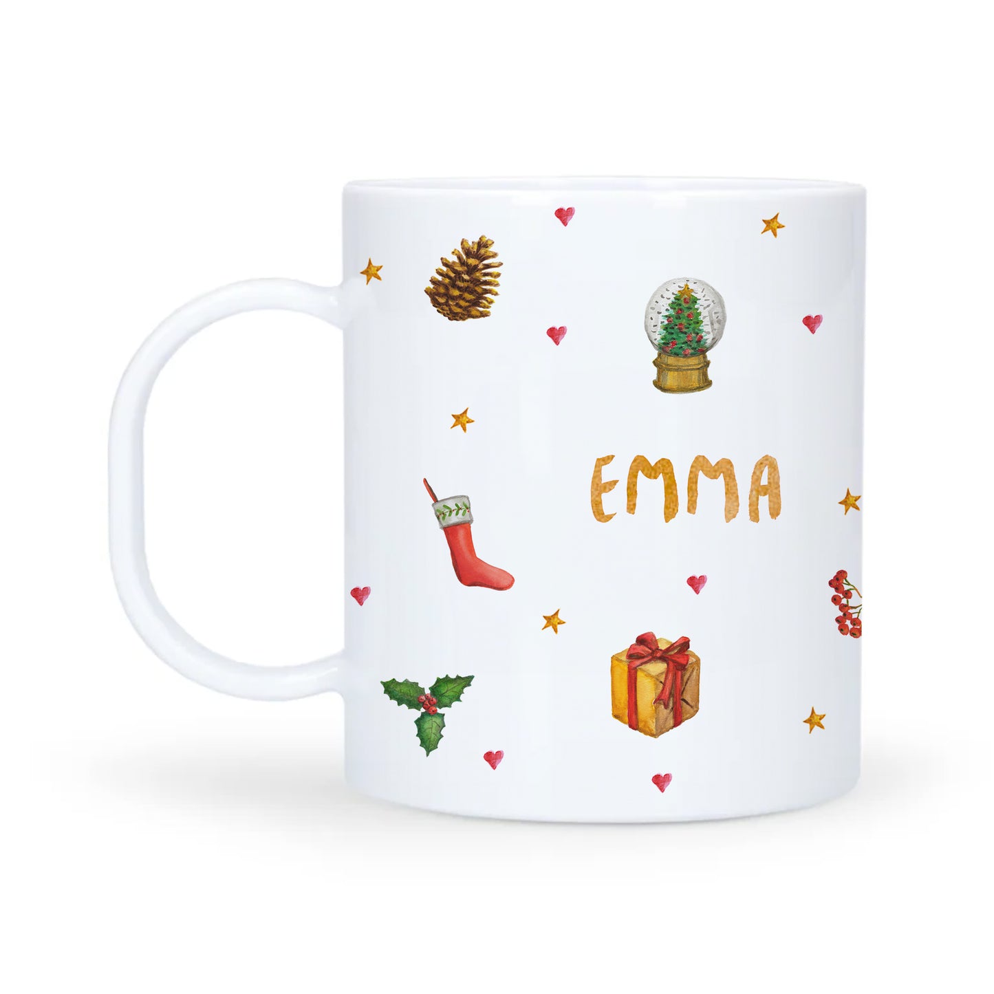 Kids personalized Christmas dinner name plate deer