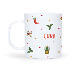Kinderteller Hirsche Weihnachten mit Namen