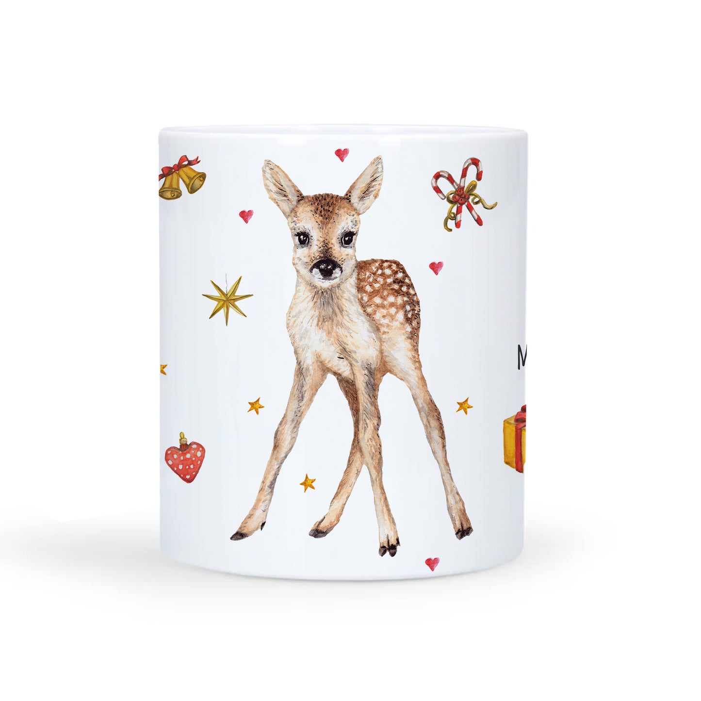 Kids personalized Christmas dinner name plate deer