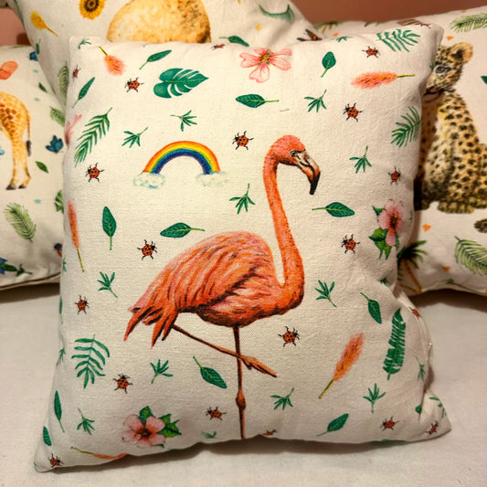 Canvas kussen – flamingo | baby- en kinderkamer decoratie