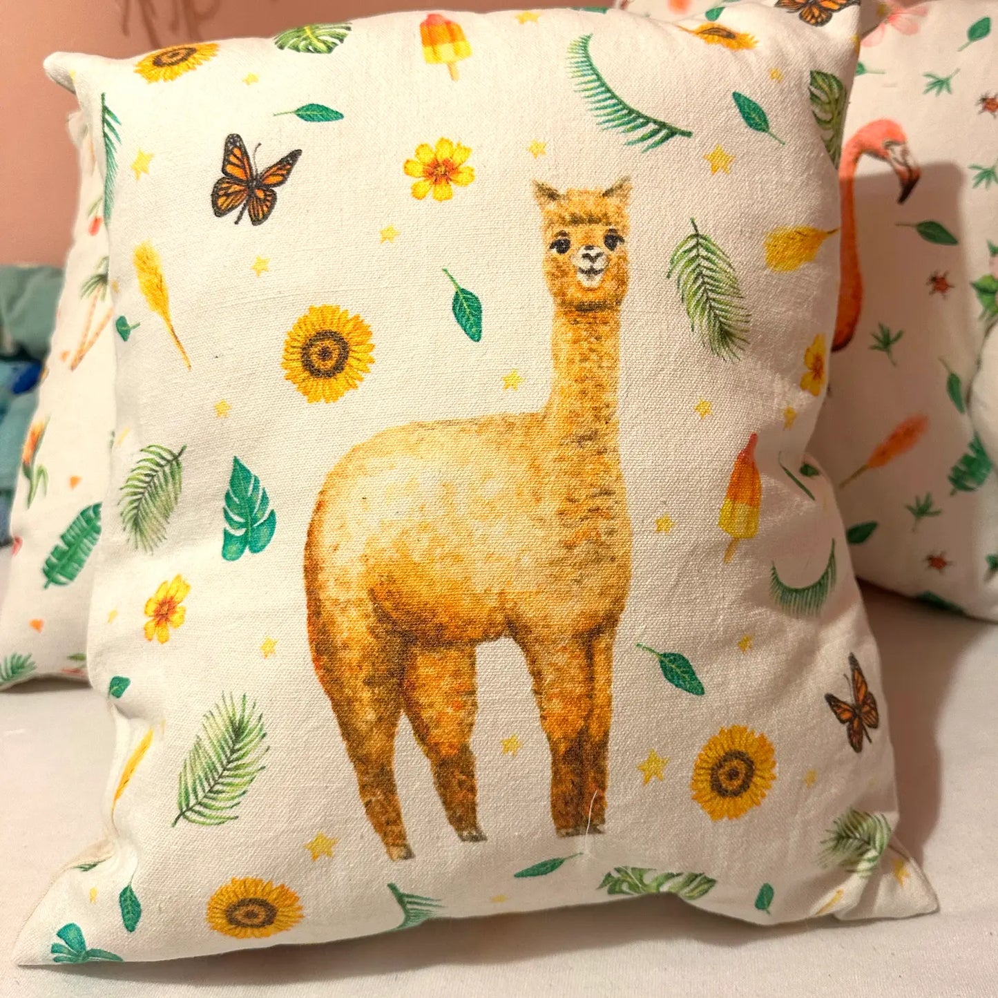 Canvas kussen – alpaca | baby- en kinderkamer decoratie