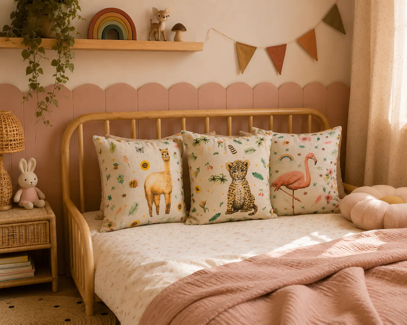 Canvas kussen – alpaca | baby- en kinderkamer decoratie