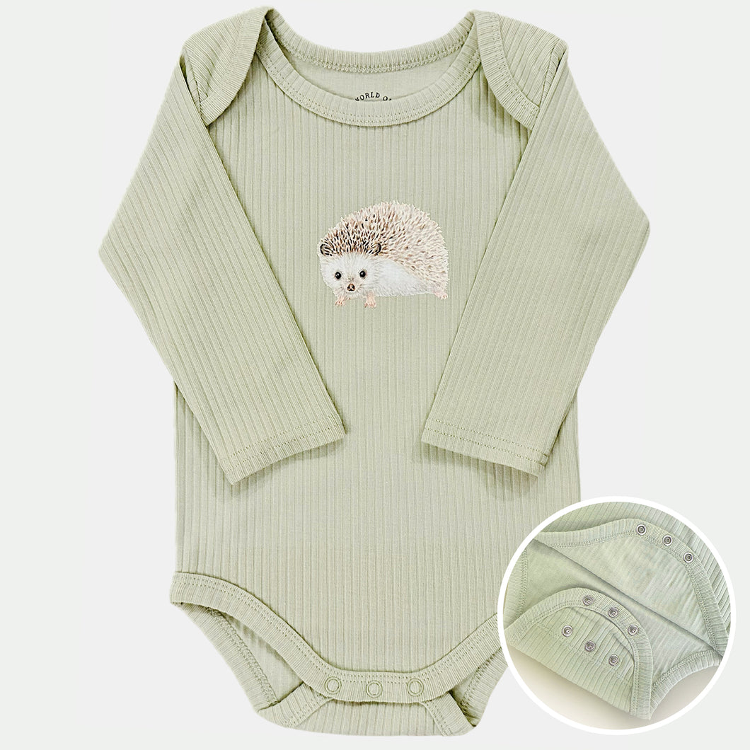 Meegroeiromper egel - sage longsleeve