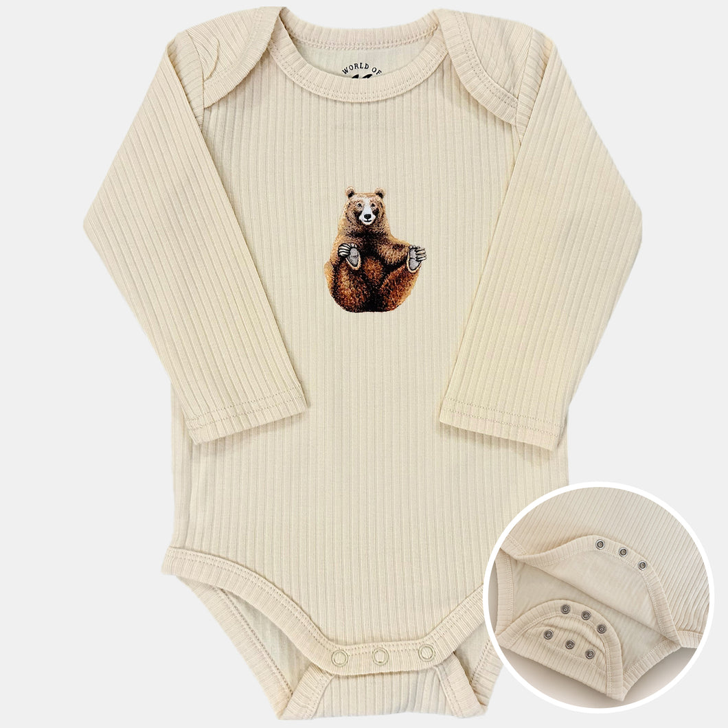 Meegroeiromper beer - vanille longsleeve