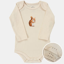 Afbeelding in Gallery-weergave laden, Meegroeiromper eekhoorn - vanille longsleeve
