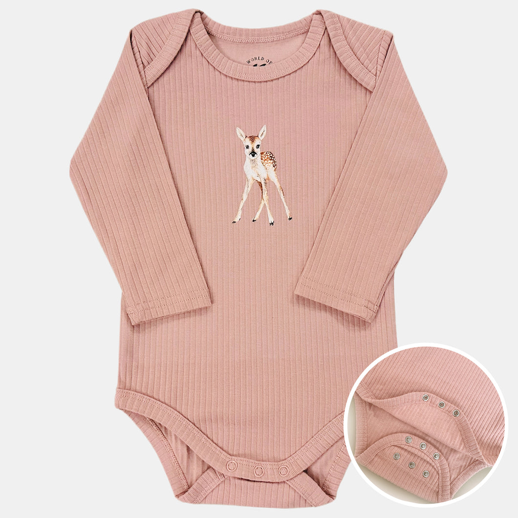 Meegroeiromper hertje - blush longsleeve